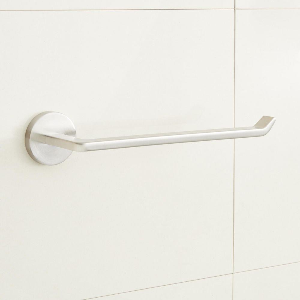 Signature Hardware Brushed Nickel 10 in. Towel Ring 