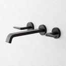Signature Hardware Matte Black Two Handle Wall Mount Tub Filler 