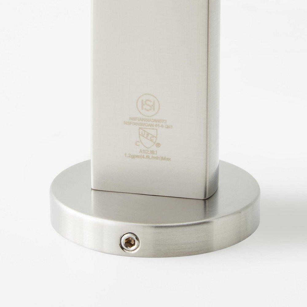 Signature Hardware Brushed Nickel Two Handle Wall Mount Widespread Bathroom Sink Faucet 