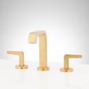 Two Handle Widespread Bathroom Sink Faucet in Brushed Gold