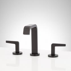 Two Handle Widespread Bathroom Sink Faucet in Matte Black