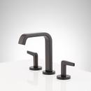 Signature Hardware Matte Black Two Handle Widespread Bathroom Sink Faucet 