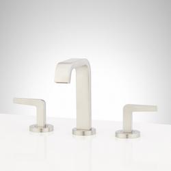 Two Handle Widespread Bathroom Sink Faucet in Brushed Nickel