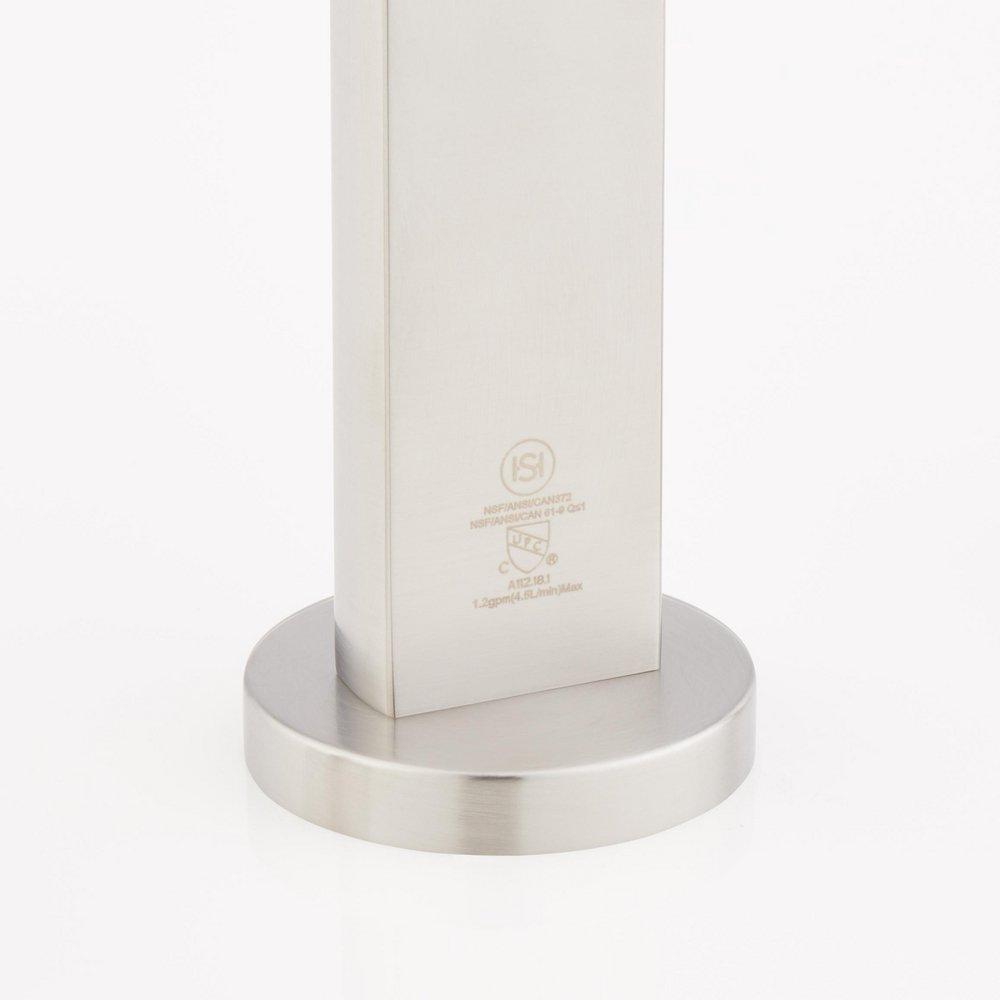 Signature Hardware Brushed Nickel Two Handle Widespread Bathroom Sink Faucet 