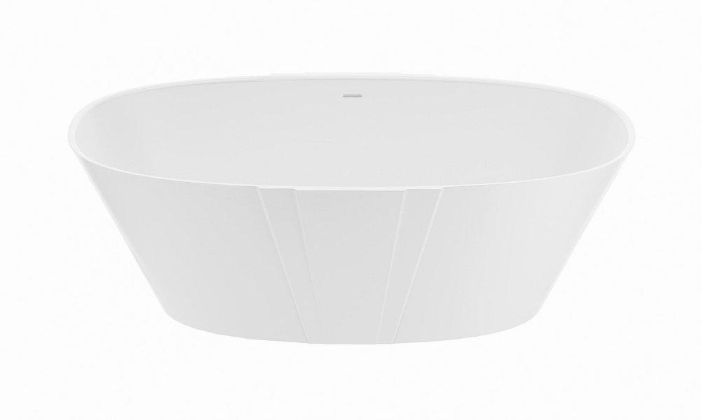 MAGDA MINERAL COMPOSITE AIR BATH - MATTE WHITE 65.75X36.25 