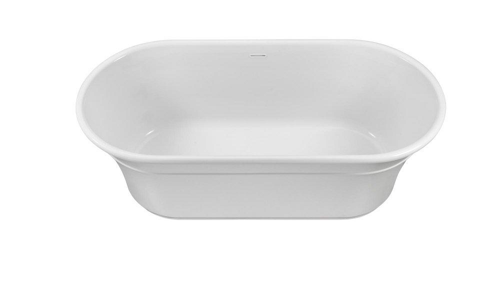 HUDSON MINERAL COMPOSITE FREESTANDING SOAKER - GLOSS WHITE 66X32 