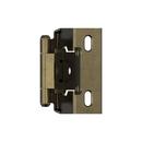 1/2 IN - 13 MM - OVERLAY SELF CLOSING FULL WRAP BURNISHED BRASS CABINET HINGE - 1 PAIR BUBR 