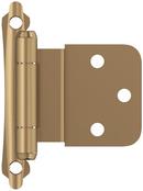 3/8 IN - 10 MM - INSET SELF CLOSING FACE MOUNT CHAMPAGNE BRONZE CABINET HINGE - 1 PAIR CHBR 