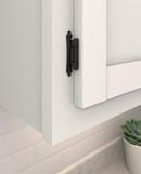 3/8 IN - 10 MM - INSET SELF CLOSING FACE MOUNT MATTE BLACK CABINET HINGE - 1 PAIR MABL 