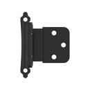 3/8 IN - 10 MM - INSET SELF CLOSING FACE MOUNT MATTE BLACK CABINET HINGE - 1 PAIR MABL 