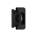 3/8 IN - 10 MM - INSET DOUBLE DEMOUNTABLE MATTE BLACK CABINET HINGE - 1 PAIR MABL 