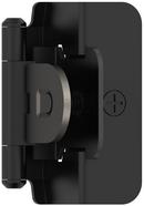 1/2 IN - 13 MM - OVERLAY DOUBLE DEMOUNTABLE MATTE BLACK CABINET HINGE - 1 PAIR MABL 