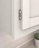 1/2 IN - 13 MM - OVERLAY SINGLE DEMOUNTABLE PARTIAL WRAP NICKEL CABINET HINGE - 1 PAIR NI 