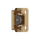 1/2 IN - 13 MM - OVERLAY SINGLE DEMOUNTABLE PARTIAL WRAP CHAMPAGNE BRONZE CABINET HINGE - 1 PAIR CHBR 