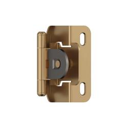 1/2 in. Single Demountable Partial Wrap Overlay Hinge (Pair) in Champagne Bronze
