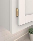 1/2 IN - 13 MM - OVERLAY SINGLE DEMOUNTABLE PARTIAL WRAP CHAMPAGNE BRONZE CABINET HINGE - 1 PAIR CHBR 