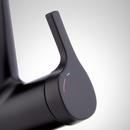 Signature Hardware Matte Black Single Handle Monoblock Bathroom Sink Faucet 