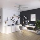 44in. 3-Blade Hugger Indoor Ceiling Fan with Wall Control in Dove Grey 