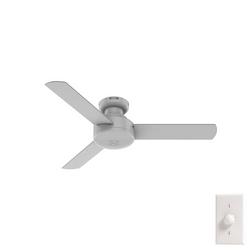 44in. 3-Blade Hugger Indoor Ceiling Fan with Wall Control in Dove Grey