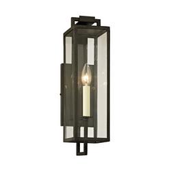 60W 1-Light 16-1/2 in. Outdoor Wall Sconce in Forged Iron