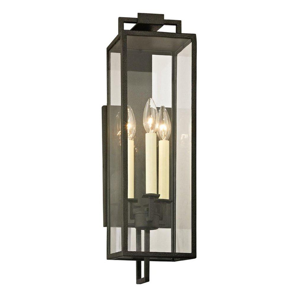 Troy Lighting Forged Iron 60W 3-Light 21-1/2 in. Outdoor Wall Sconce 