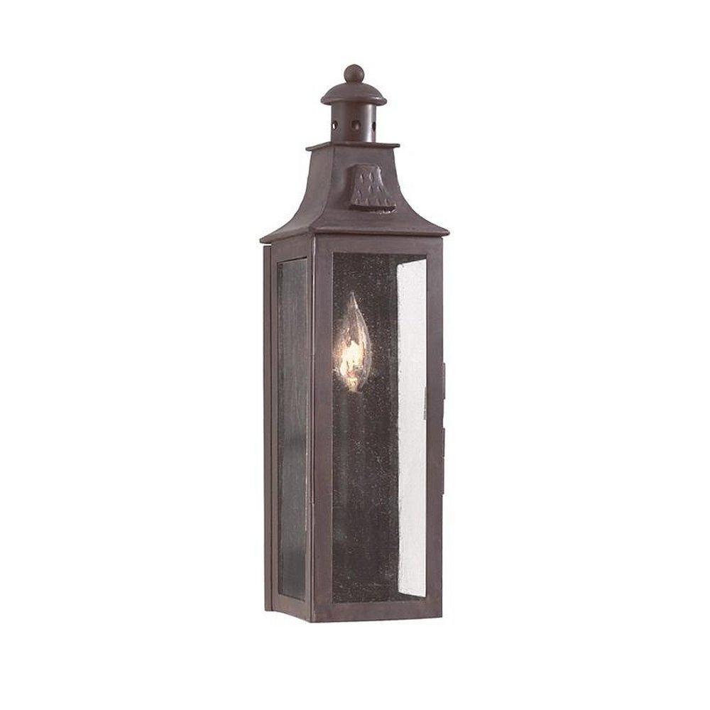 Troy Lighting Soft Off Black 60W 1-Light 18 in. Outdoor Wall Sconce 