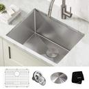 24 in. Undermount Stainless Steel Single Bowl Laundry and Utility Sink 