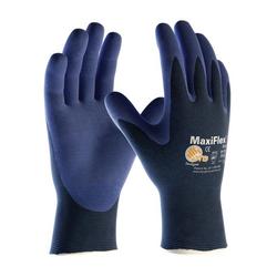 Size M 18 ga Nitrile Synthetic Fiber and Plastic Reusable Gloves in Blue