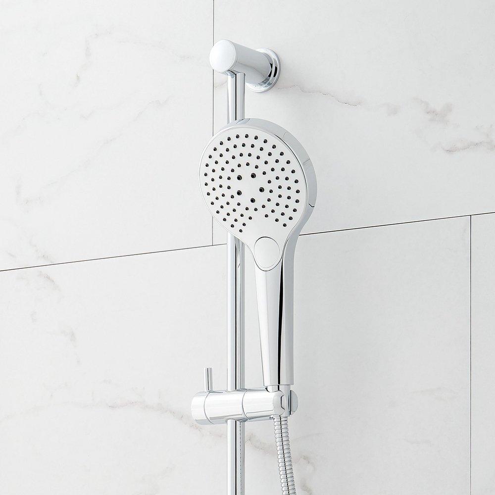 PROVINCETOWN PRESSURE BALANCE SHOWER SYSTEM WITH SLIDE BAR AND HAND SHOWER - CHROME 
