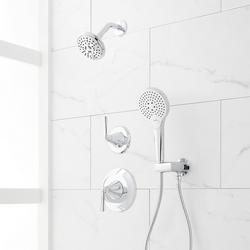 Single Handle Multi Function Pressure Balancing Valve Shower System with Hand Shower in Chrome