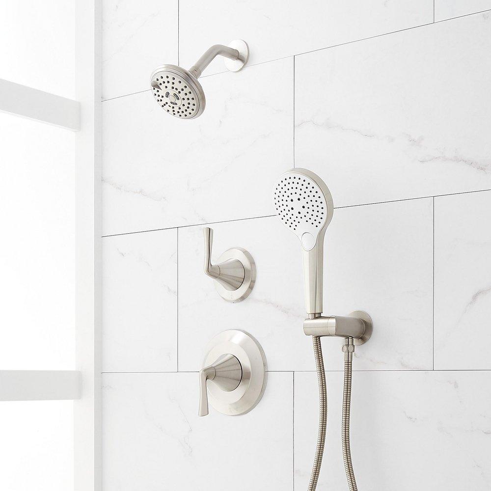PROVINCETOWN PRESSURE BALANCE SHOWER SYSTEM WITH HAND SHOWER - BRUSHED NICKEL 