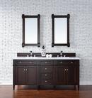 72 in. Floor Mount Vanity in Burnished Mahogany 