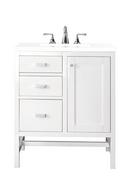 30 in. Floor Mount Vanity in Glossy White 