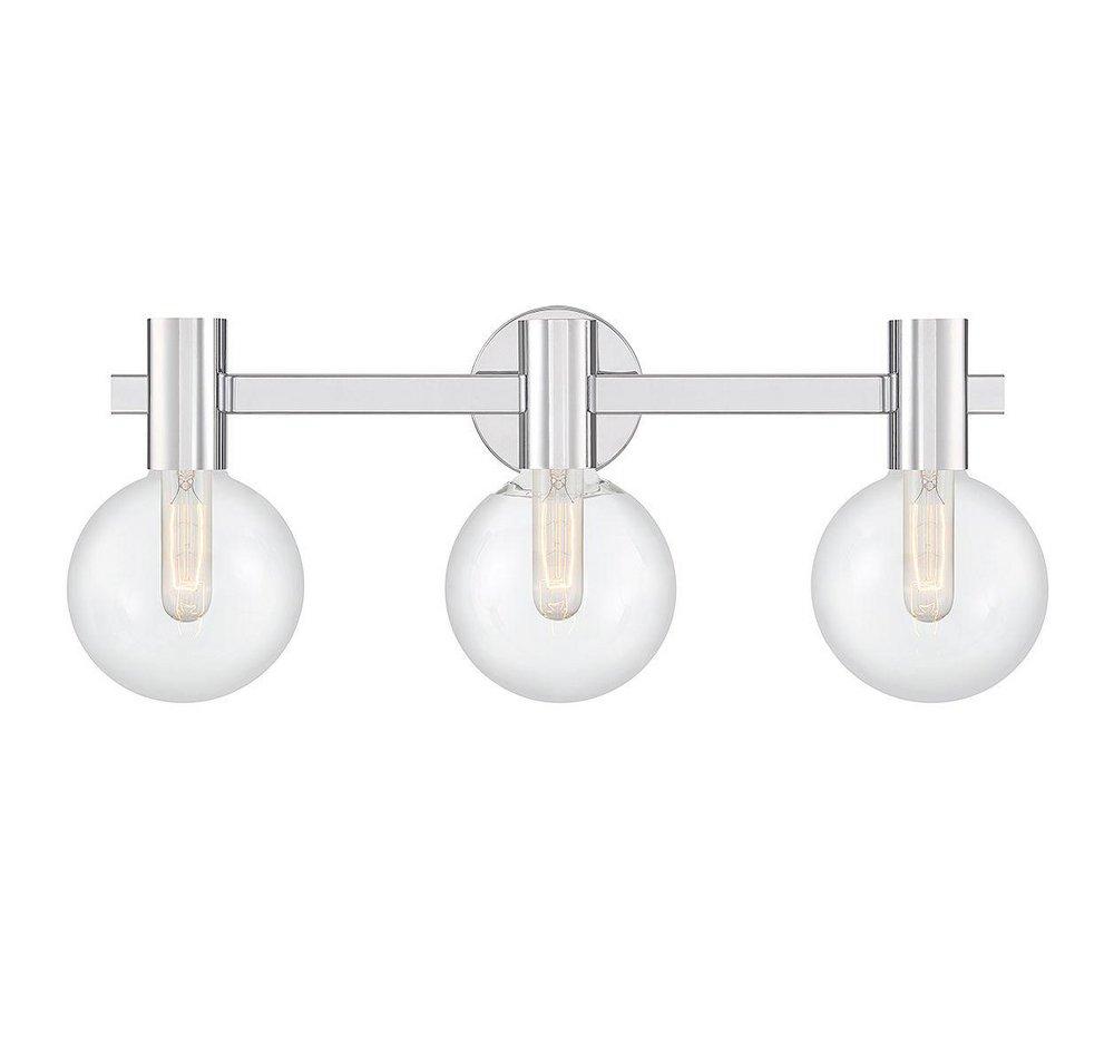 WRIGHT 3-LIGHT BATHROOM VANITY LIGHT IN CHROME 