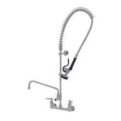 Pre-Rinse Faucet Wall Mount 12" Swing Nozzle in Polished Chrome Finish