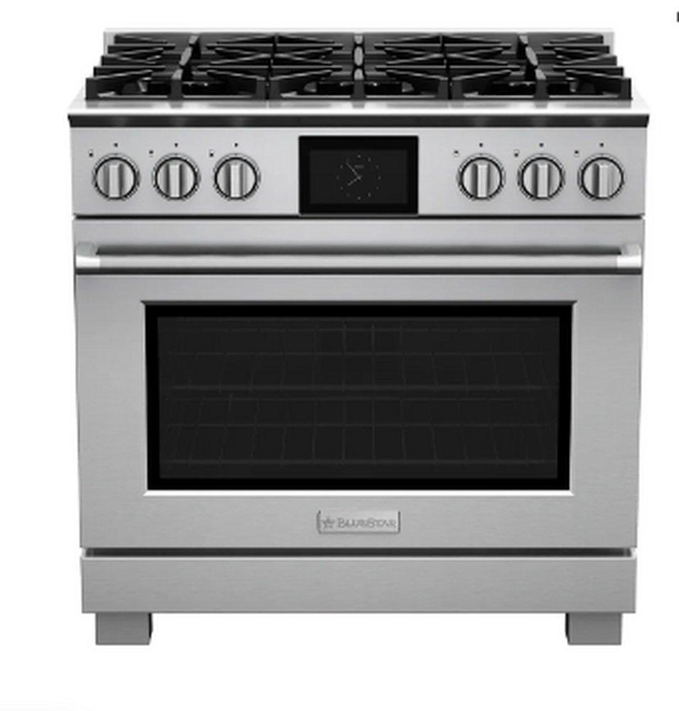 36 DUAL FUEL RANGE - 6 BURNERS FUEL TYPE NATURAL GAS FINISH STANDARD RAL SEMI-GLOSS PAINT SPECIFY RAL # -TRIM PLATED SPECIFY FINISH - 