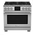 35-7/8 in. 6-Burner Electric and Gas Freestanding Range in Stainless Steel