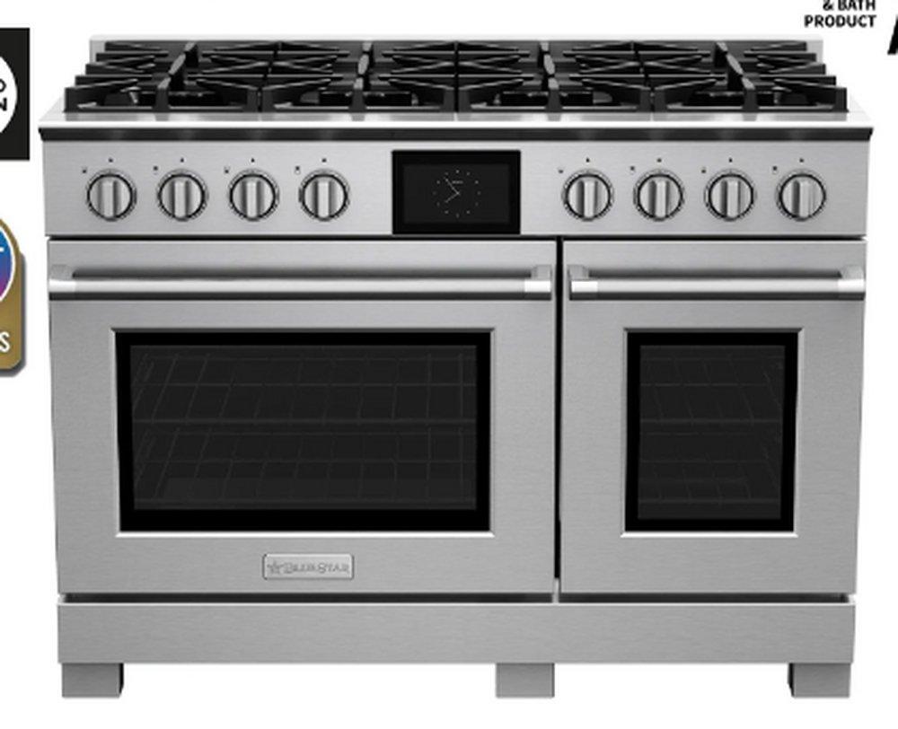 48 DUAL FUEL RANGE - 8 BURNERS FUEL TYPE NATURAL GAS FINISH STAINLESS STEEL -TRIM PLATED SPECIFY FINISH - 