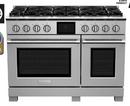 48 DUAL FUEL RANGE - 8 BURNERS FUEL TYPE NATURAL GAS FINISH STAINLESS STEEL -TRIM PLATED SPECIFY FINISH - 