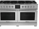 59-7/8 in. 10-Burner Electric and Gas Freestanding Range in Stainless Steel