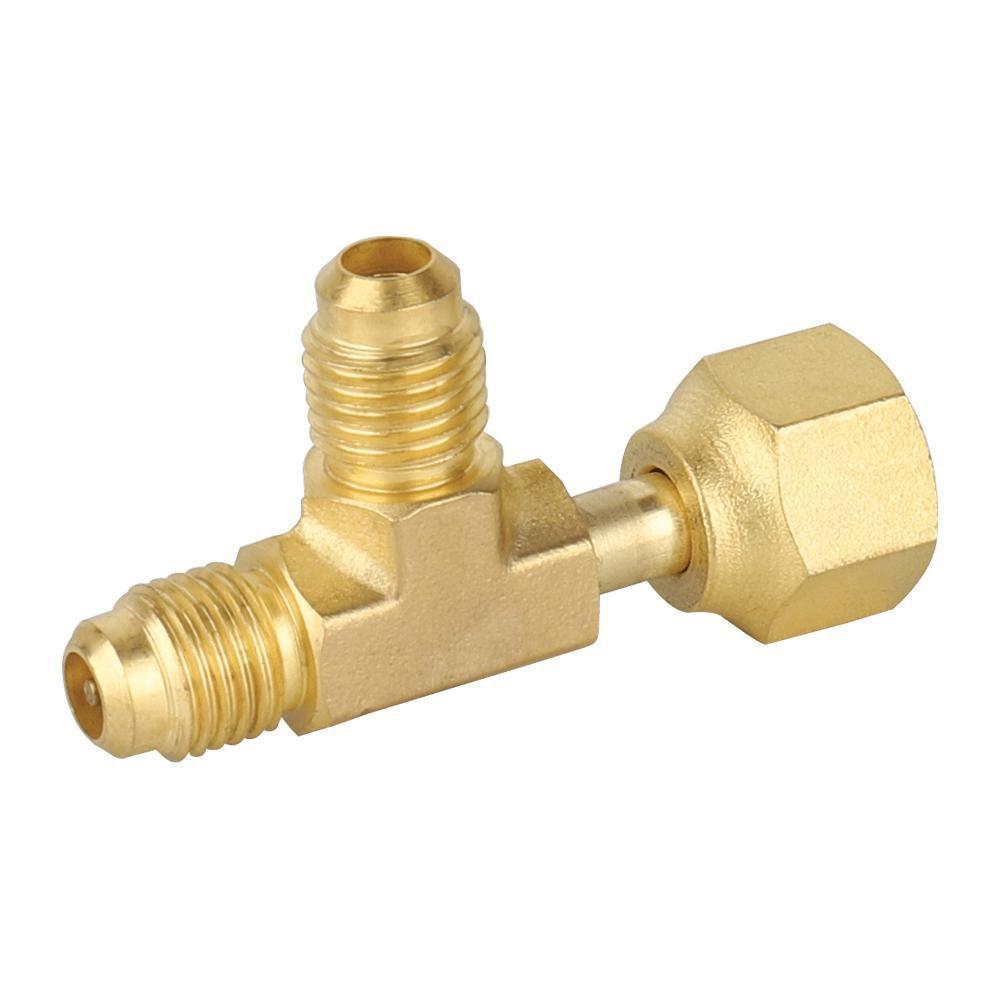 1/4X1/4 SAE/SAE FE 1/4 ACC TEE CONNECTOR W/ FLARE NUT 3/PK 