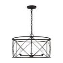 BEATRIX TRANSITIONAL 4-LIGHT INDOOR DIMMABLE LARGE LANTERN PENDANT IN AGED IRON FINISH 