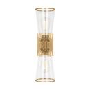 60W 2-Light Medium E-26 Vanity Fixture in Burnished Brass