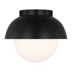 60W 1-Light E26 A19 Semi-Flush Mount Ceiling Fixture in Midnight Black