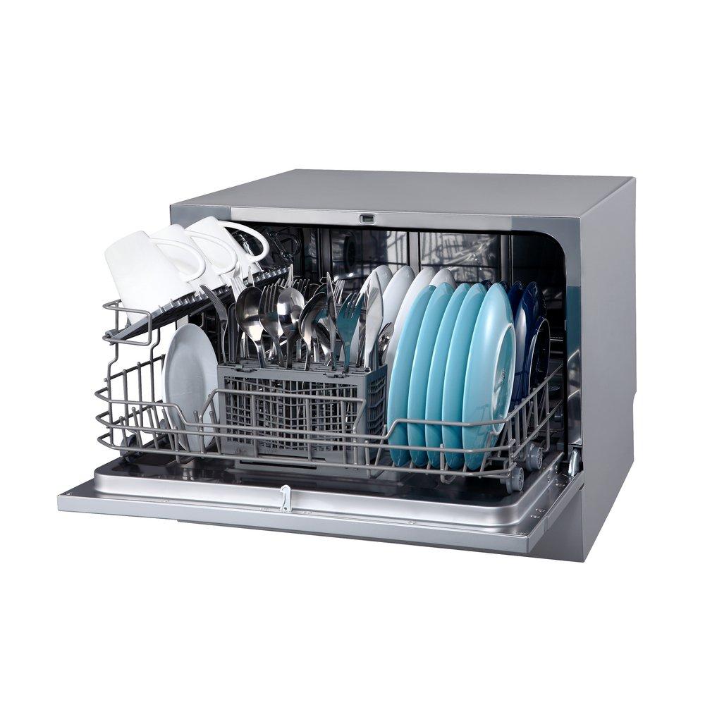 21-5/8 in. Countertop Dishwasher in Silver 