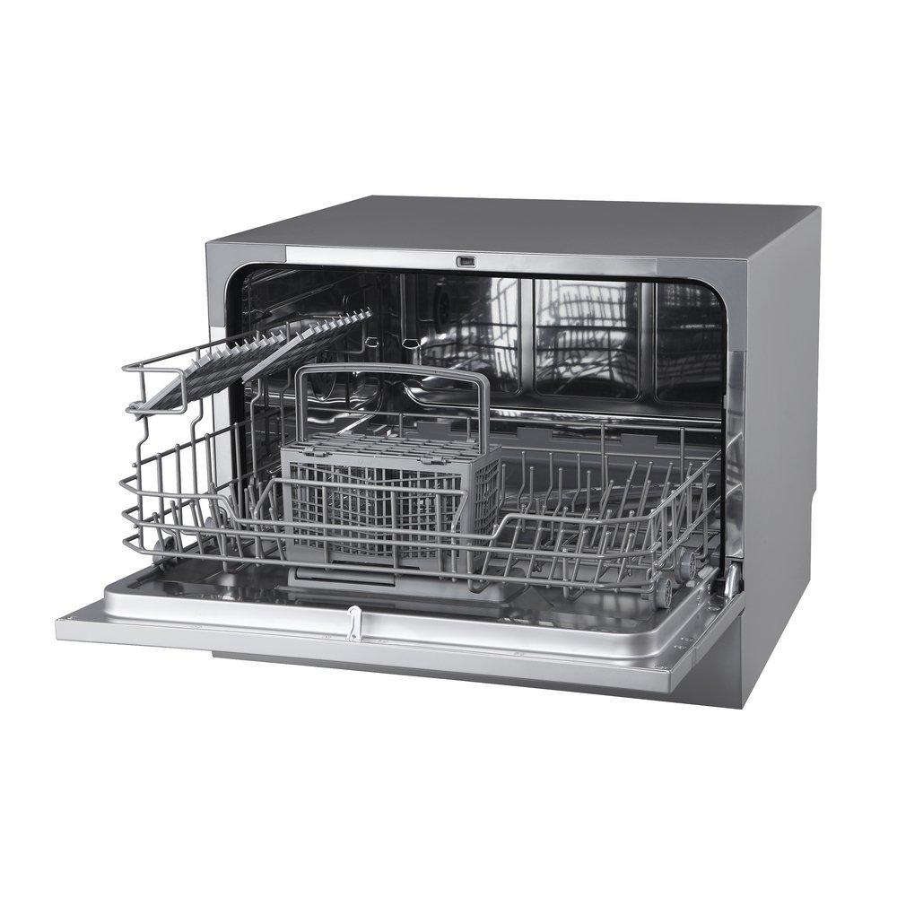 21-5/8 in. Countertop Dishwasher in Silver 