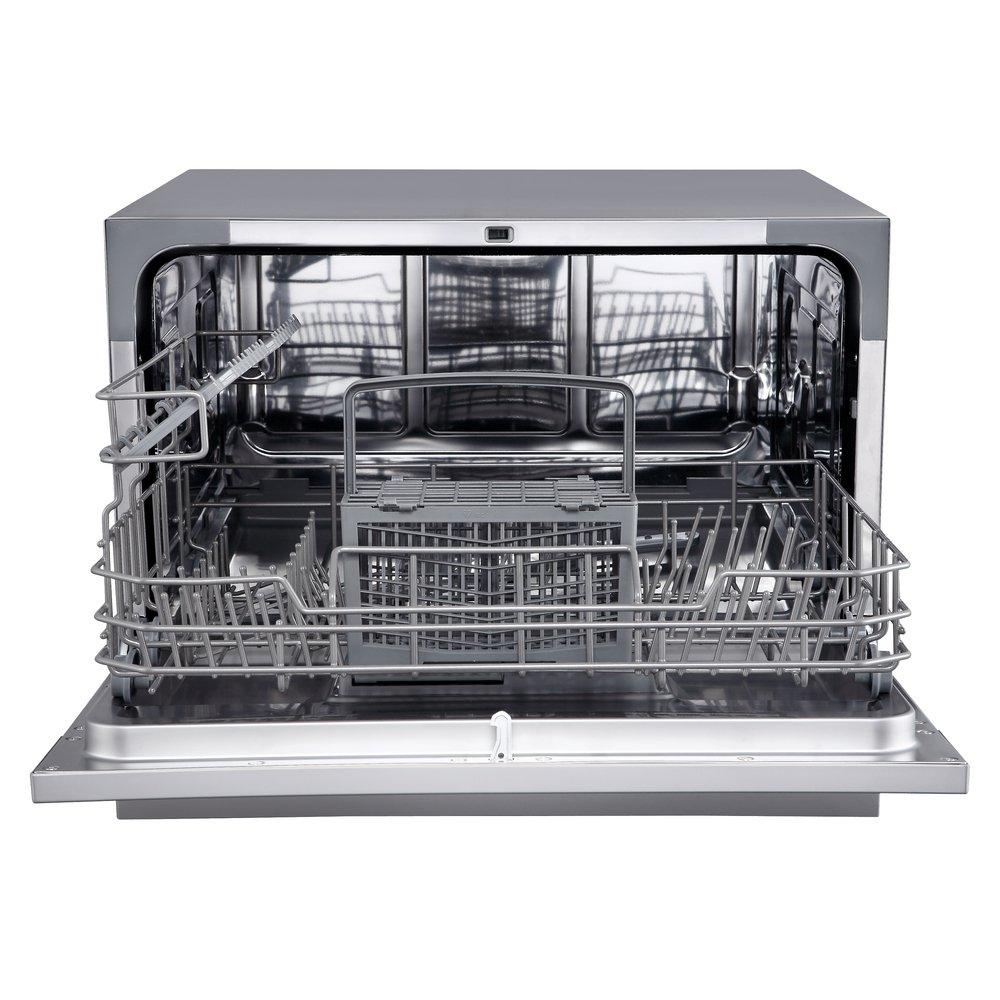 21-5/8 in. Countertop Dishwasher in Silver 
