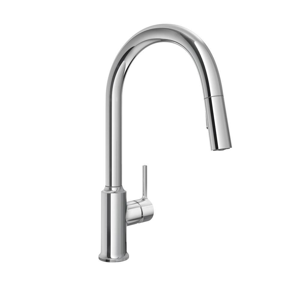PROFLO&reg; Chrome Single Handle Pull Down Kitchen Faucet 