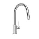 Single Handle Pull Down Kitchen Faucet in Polished Chrome 