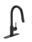 Single Handle Pull Down Kitchen Faucet in Matte Black 